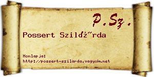 Possert Szilárda névjegykártya